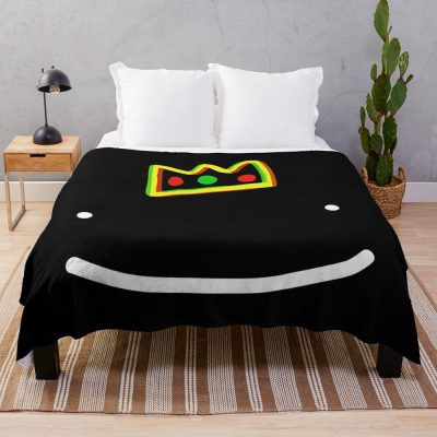 Ranboo Crown Smile Throw Blanket Official Ranboo Merch