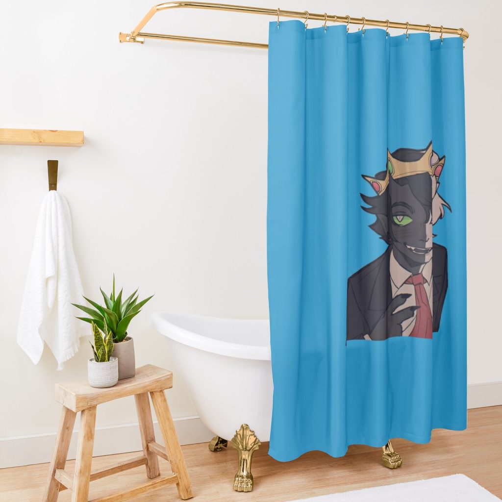 Ranboo Ender Man Drawing Merchandise Shower Curtain Official Ranboo Merch