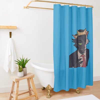 Ranboo Ender Man Drawing Merchandise Shower Curtain Official Ranboo Merch