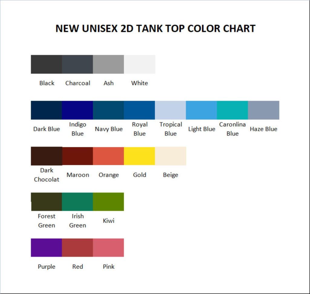 tank top color chart - Ranboo Store